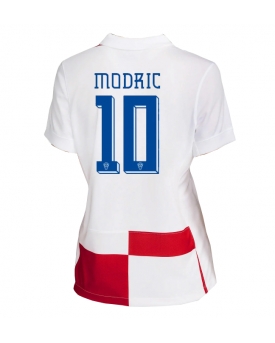 Croazia Luka Modric #10 Maglia Gara Casa Repliche Europei 2024 Donna